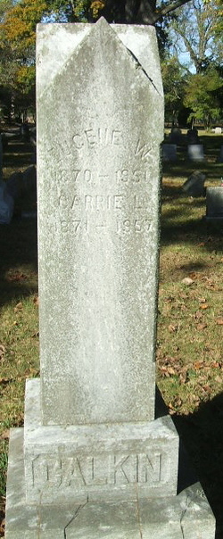 Gravestone of Eugene and Carrie