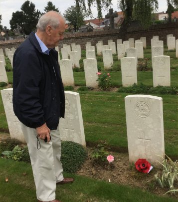 Ian at his Uncle's Graveside