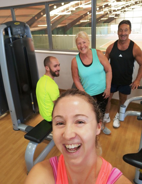 Graham, Viv, Leanne and Asa at the gym