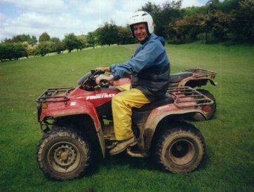 Mark on quad bike