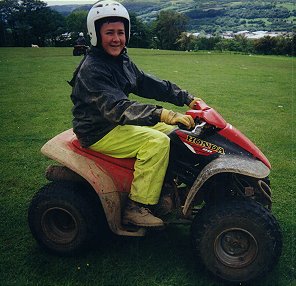 Asa on Quad Bike